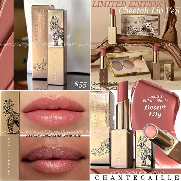 Ltd Edition Chantecaille Cheetah Lip Veil Lipstick Desert Lily Earthy Pink Nude - Picture 1 of 12